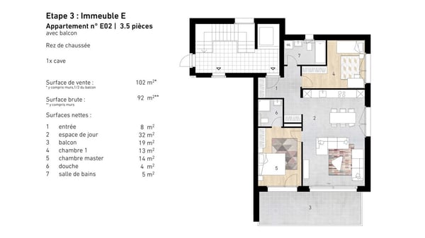 Appartement 3.5 pièces neuf (rez supérieur) - Lens 6