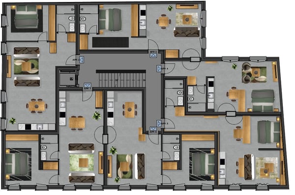 Moderno appartamento ammobiliato (n. 6) di 1.5 locali a Bellinzona 6