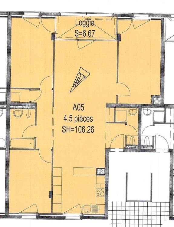 Lumineux 4 ½ de 110m2 avec place de par…
