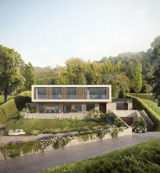 Occasione unica nella Collina dOro  Terreno di 950 mq con progetto approvato e vista lago 2