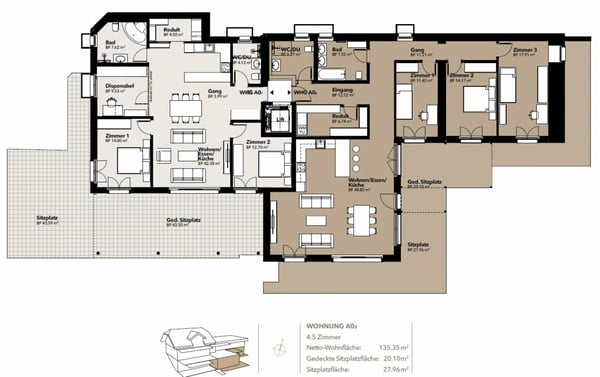 Neubau 1.5 EG mit 160m2 Wohnfläche mit fulminantem Ausblick 17