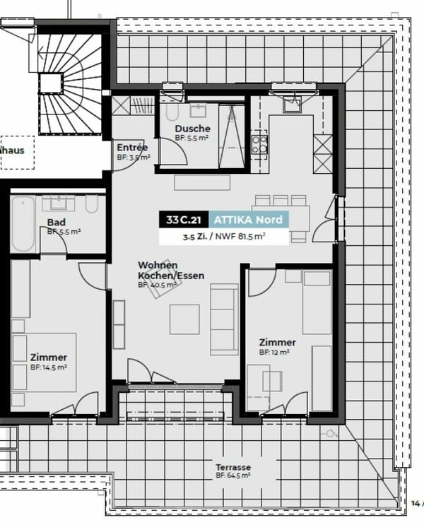 Belp 3,5 Zi. Attika-Wohnung Erstvermietung 17