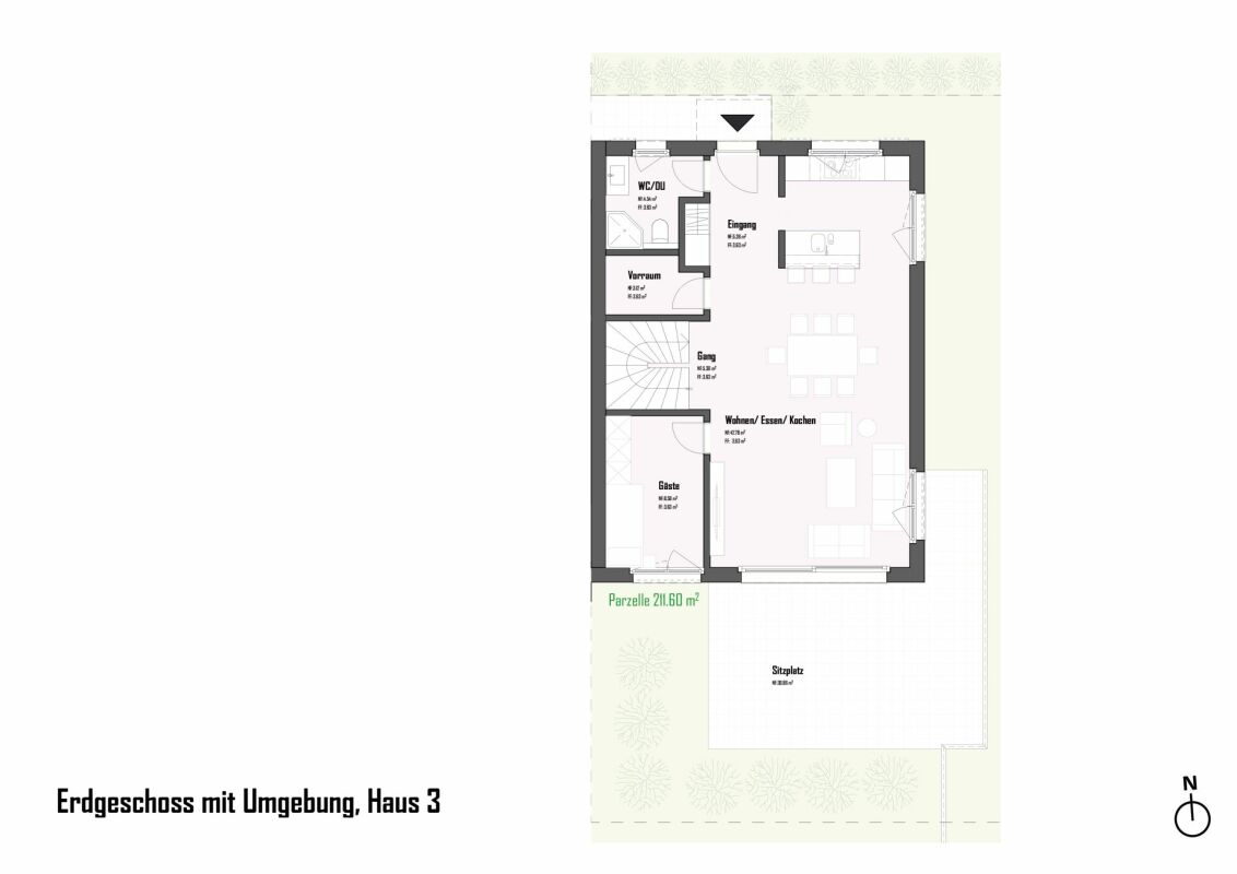 Haus 3 / 7.5 Zimmer Einfamilienhaushälfte am Bach