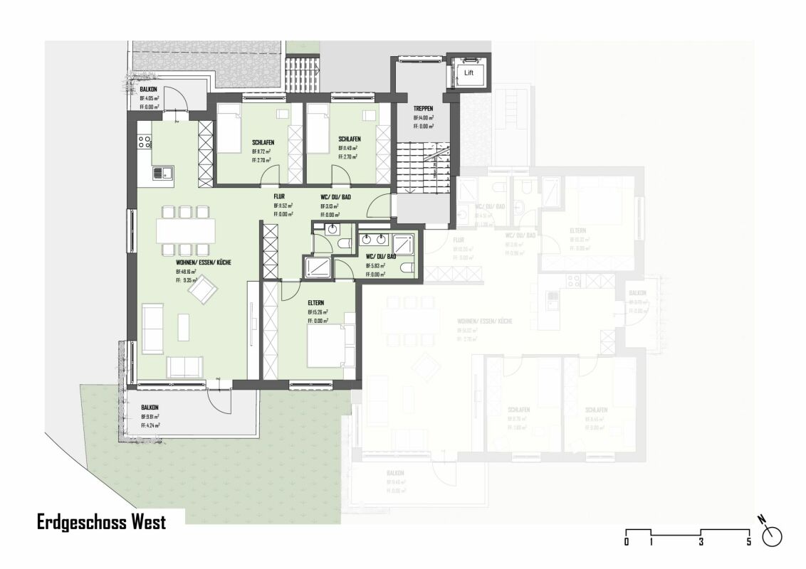 Modernisierte EG 4.5-Zimmer-Wohnung an ruhiger Lage