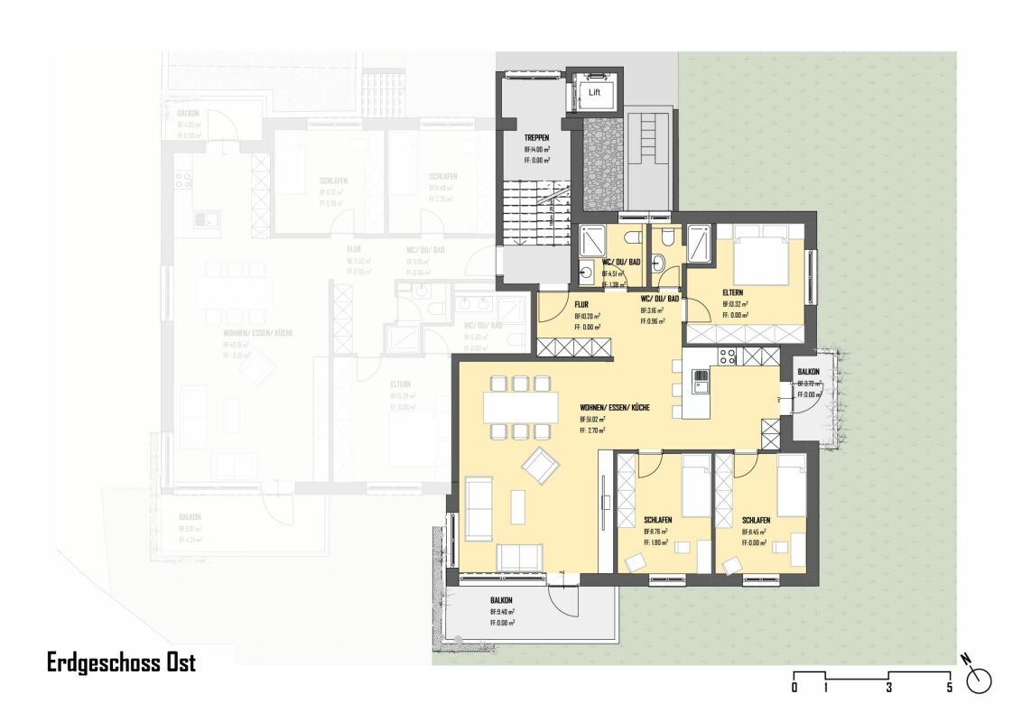 Sanierte EG 4.5-Zimmer-Wohnung an ruhiger Lage