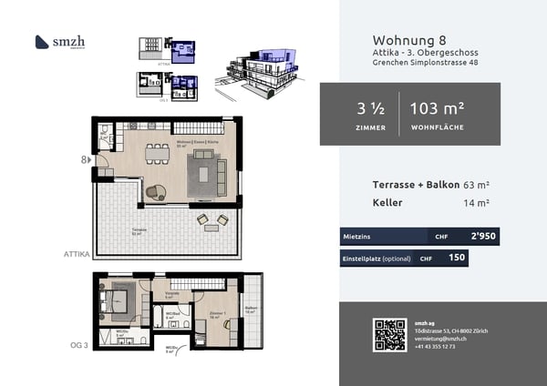 Moderne 3.5-Zimmer Maisonette mit Terrasse in Grenchen 2