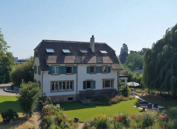 Maison de maître historique, parc arboré et hangar à bateaux privé sur le lac de Neuchâtel 1