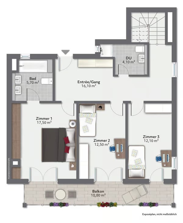 Moderne 4.5 Zimmer Attika-Maisonettewohnung 5