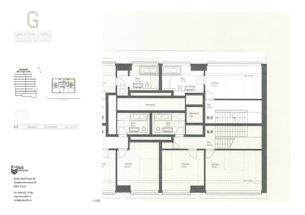 Helle 2.5-Zimmer-Wohnung mit Balkon und Stadtblick in Winterthur 2