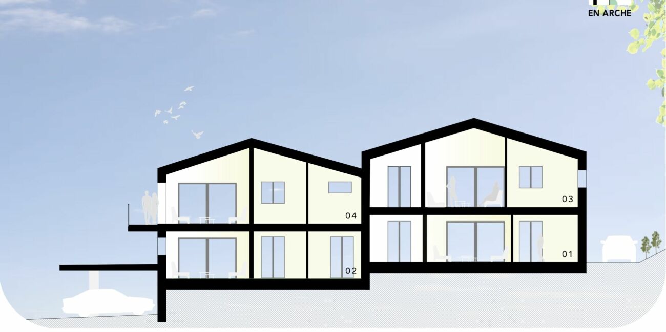 Les Vignobles de l'Arche - 4.5 pces dans immeuble de 4 appartements