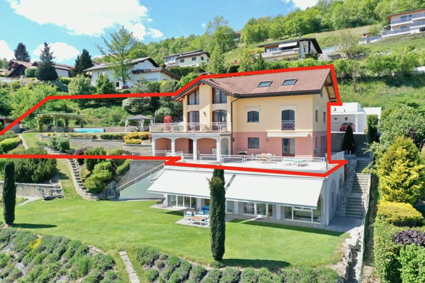 Villa + 2.5 pces avec piscine à Savièse - Vue panoramique 1