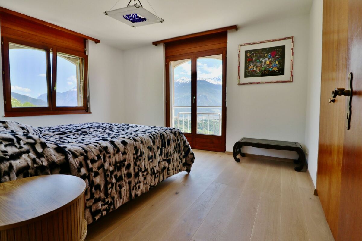 Villa + 2.5 pces avec piscine à Savièse - Vue panoramique