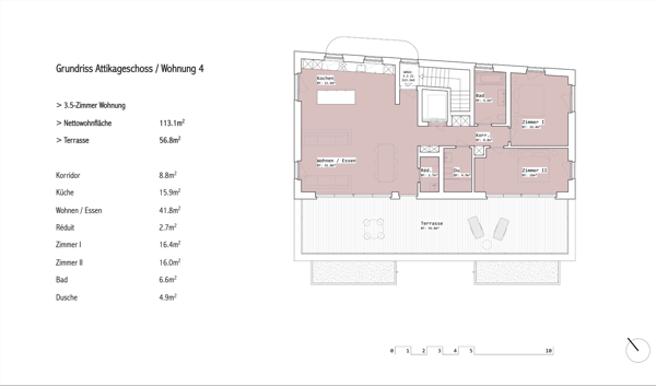 Neubau am Starenweg: Wunderbare 3½-Zi.-Attikawohnung in Zollikofen zu verkaufen 3
