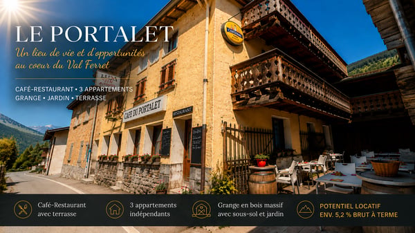 Un Lieu de Vie et d'Opportunités au coeur du Val Ferret : Immeuble mixte, café-restaurant et 3 appartements, grange et jardin 1