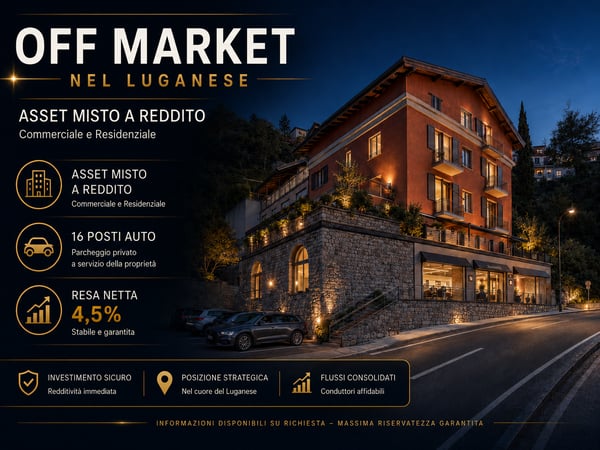 OFF MARKET-LUGANESE | ASSET MISTO A REDDITO | 16 POSTI AUTO | RESA NETTA 4,5% 1
