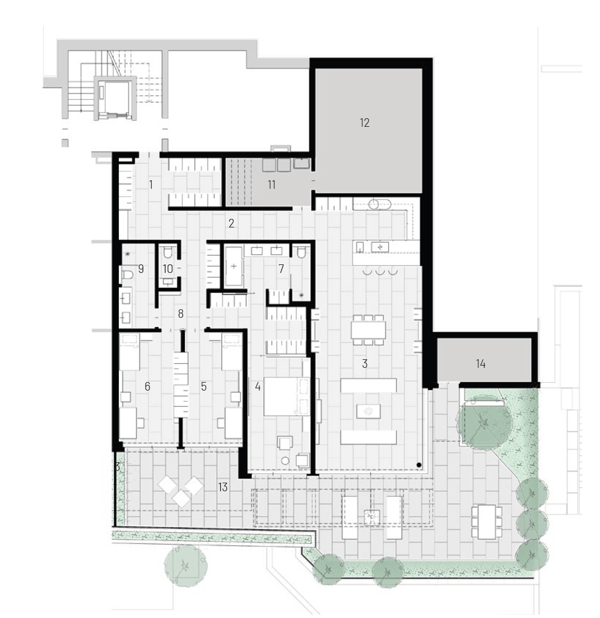 Neubau: 4.5-Zimmer-Terrassenwohnung, 172 m² - Wohnen am Sonnenhang 7