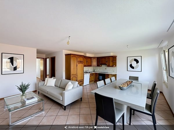 Libre de suite – 3.5 pièces traversant, balcon et calme villageois 4