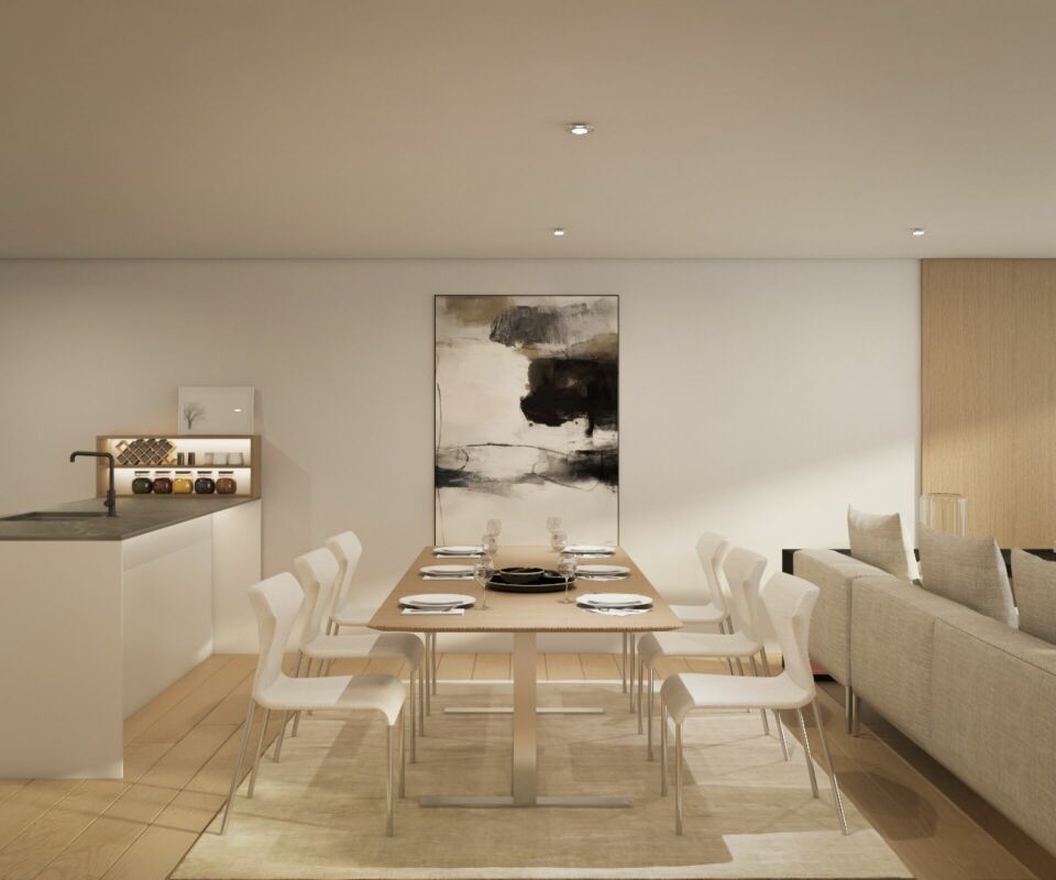 Appartamento giardino moderno 5,5 locali con camera principale, bagno en suite, loggia e balcone