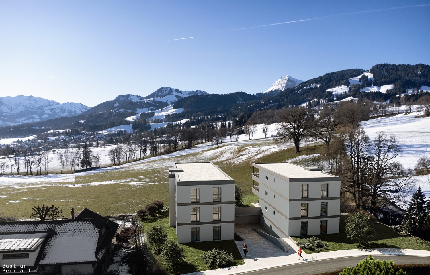 Immobilie in La Tour-de-trême - Appartement de standing neuf de 3.5 p. avec vue panoramique sur les montagnes à La Tour-de-Trême - Bild 5