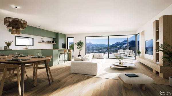 Appartement de standing neuf de 3.5 p. avec vue panoramique sur les montagnes à La Tour-de-Trême 3