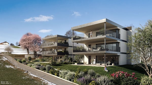Appartement de standing neuf de 3.5 p. avec vue panoramique sur les montagnes à La Tour-de-Trême 1
