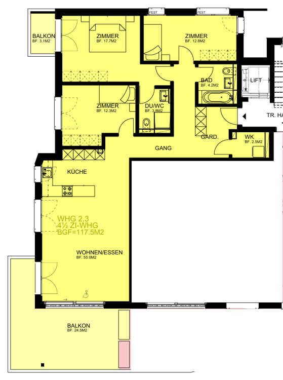 Moderne 4.5-Zimmer-Wohnung in Wollerau – ab November 2026 verfügbar 9
