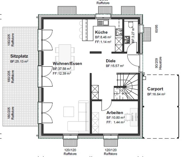 Modernes Einfamilienhaus mit 1.5 Zimmern in Messen 3