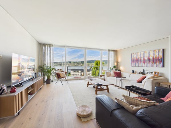 5.5-room Light Filled Loft with Lake Zurich Views Single Level & Open