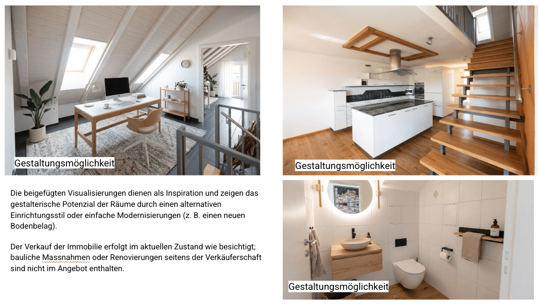 Immobilie in Hettlingen - Wohnjuwel mit Seltenheitswert: Lichtdurchflutete 4.5 bis 5.5-Zimmer-Dach-Maisonette in Hettlingen - Bild 12