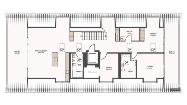 Exklusive und luxuriöse 4.5-Zimmer-Dachwohnung | 189 m² | Alpenblick | Lift direkt in die Wohnung 19