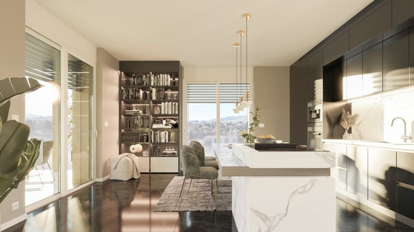 Geräumige 3.5-Zimmer-Wohnung mit Terrasse oder Balkon, nahe dem Zentrum von Bulle 5