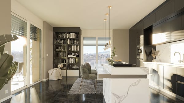 Weites 4.5-Zimmer-Wohnung mit Terrasse oder Balkon, nahe dem Zentrum von Bulle