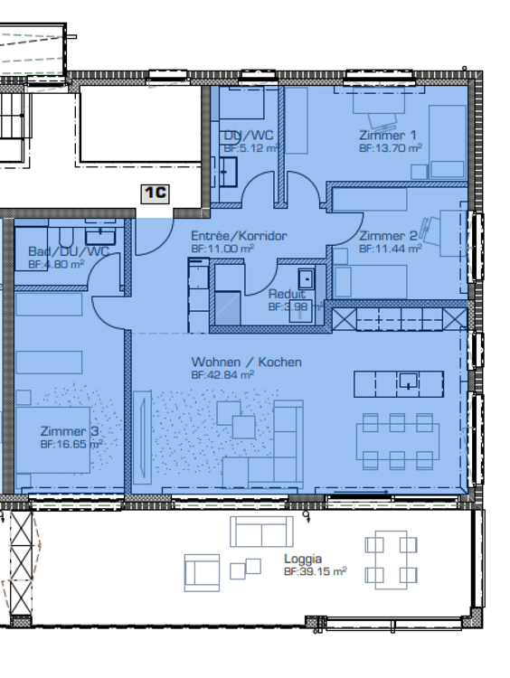 Erstvermietung: moderne 1.5-Zimmerwohnung 9