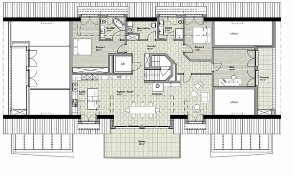 Grosszügige 4.5-Zimmer-Attika-Wohnung mit zwei Tiefgaragenplätzen, zwei Kellern 23