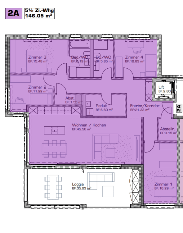 Erstvermietung: moderne 5.5-Zimmerwohnung mit Bergsicht 18