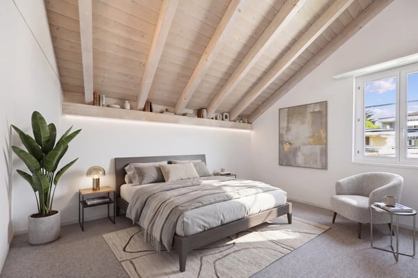 Allein unter dem Dach - 4½ Zimmer mit offenem Dachstuhl, Terrasse und Weitsicht 7