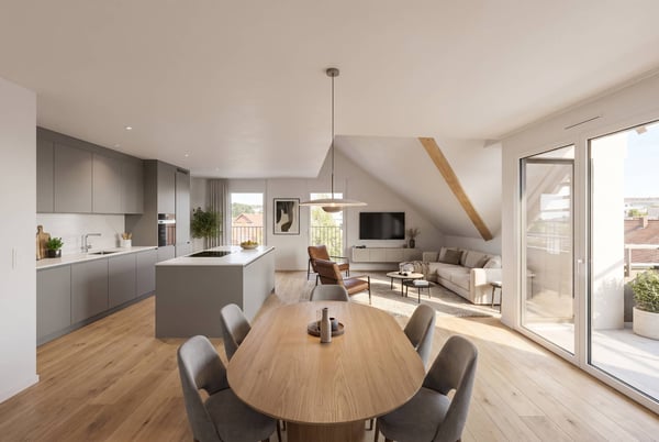 Un duplex neuf d'exception sous les combles