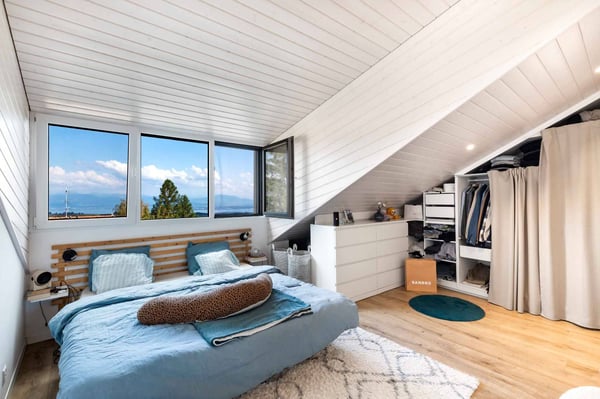 Duplex contemporain rénové avec vue sur le Léman et les Alpes 8