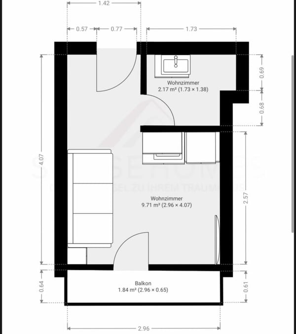 Neuwertiges 2-Zimmer-Studio (23 m²) ab 02.03.2026 zu vermieten 5