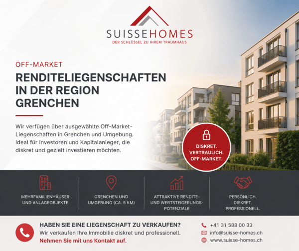 Off-Market Renditeliegenschaft in der Region Grenchen gesucht oder verfügbar