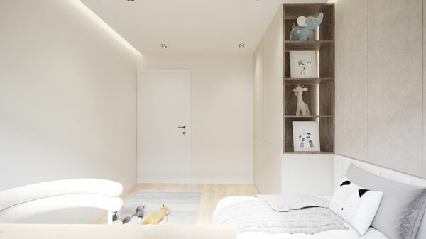 Maison individuelle moderne avec des fi…