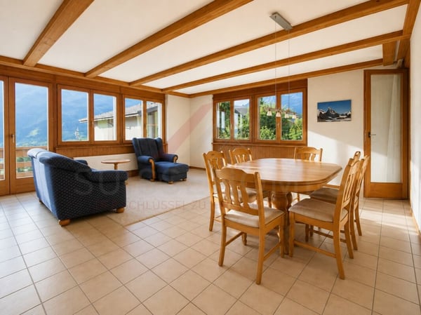 4,5-Zimmerwohnung in Frutigen - gepflegtes Zuhause mit eindrucksvollem Bergpanorama