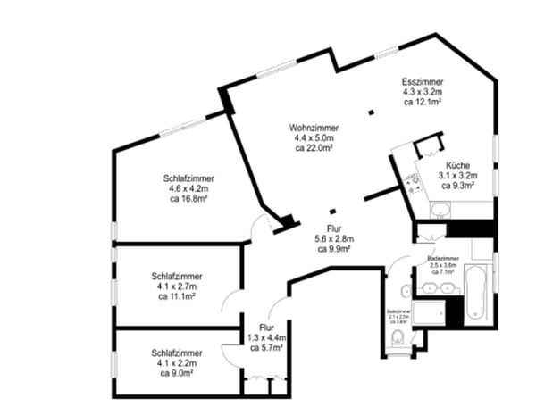 geräumige 5-Zimmer-Wohnung an zentraler Lage zu vermieten 10