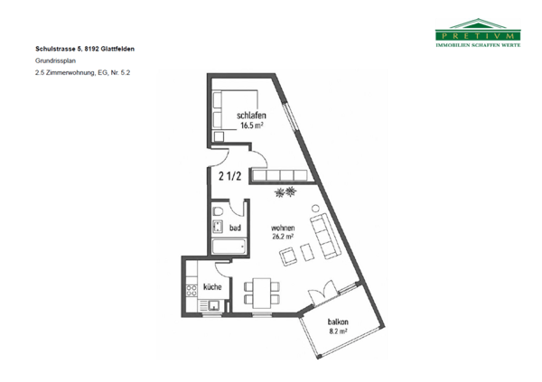 2.5 Zimmer-Wohnung mit Nähe zum Grünen 7