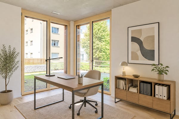 170 m² Gartenwohnung mit separatem Homeoffice / Atelierraum 2