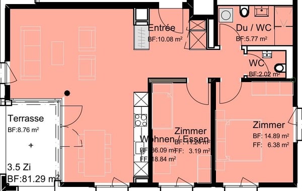 1.5-Zimmer-Wohnung mit Terrasse - modern & zentral 6