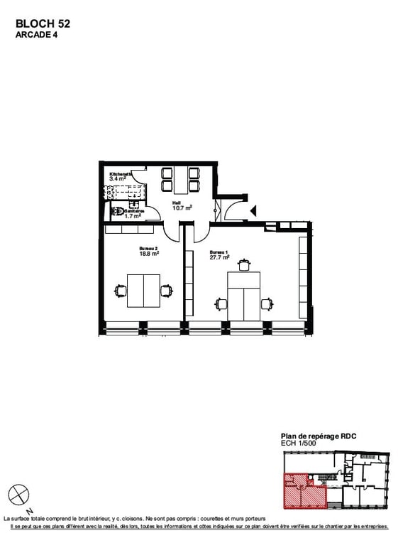 Magnifique potentiel bureau à aménager aux Eaux-Vives 2