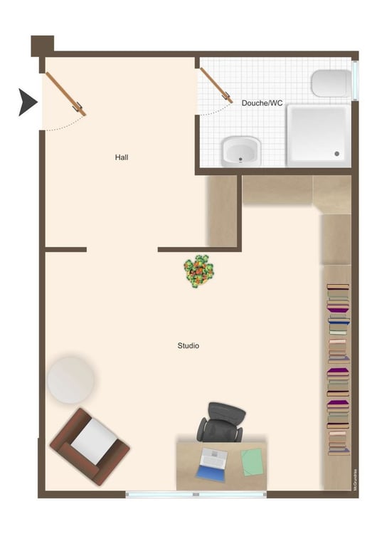 Studio moderne dans le quartier de Beaumont! 5