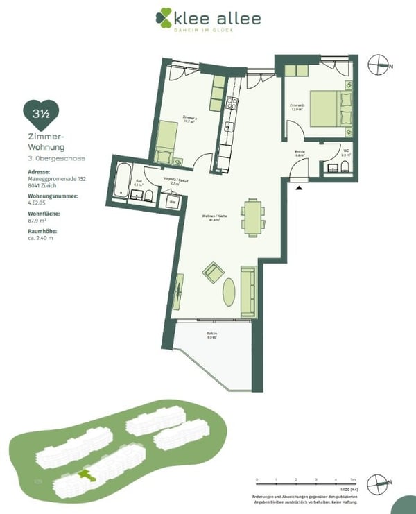 Charmante 3.5-Zimmer Wohnung in ruhiger Lage 7