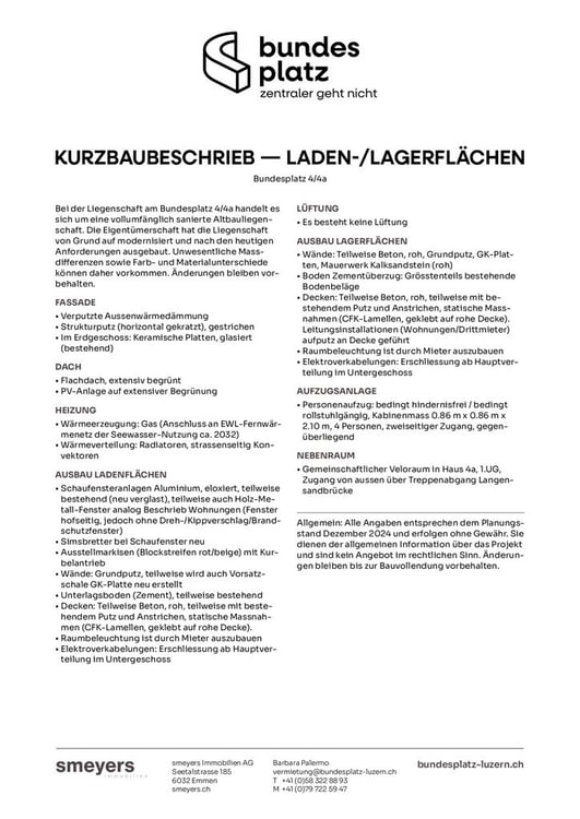 Attraktive Ladenfläche mit Schaufenster am Bundesplatz Luzern 4